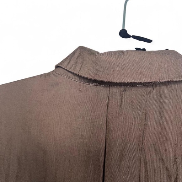 Philosophy Brown Sleeveless Button Front Blouse Women’s Medium Flowy - Picture 6 of 7